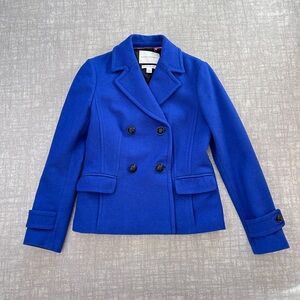 Banana Republic Cobalt Blue Wool Pea Coat